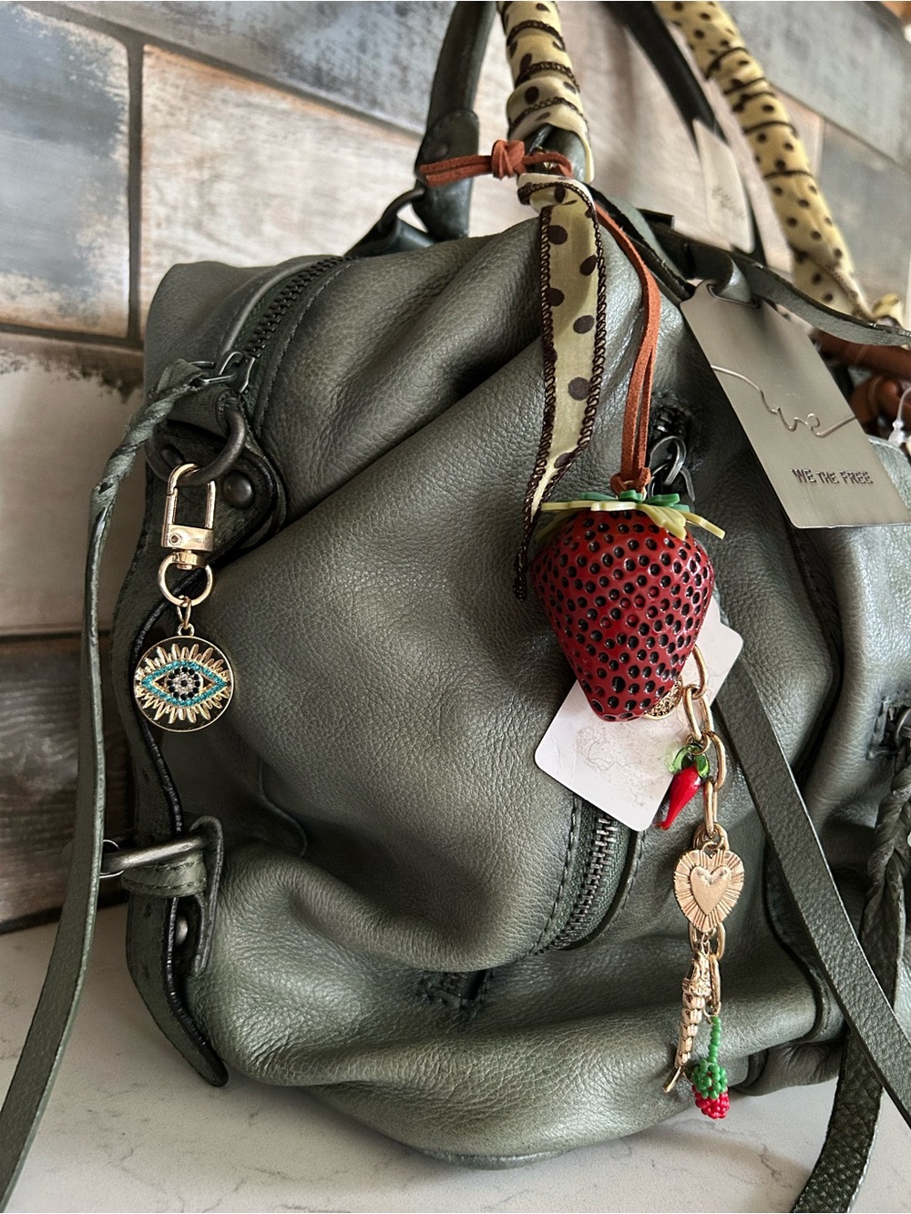 We The Free Emerson Tote-Secret Sage-Micro Emerson, Scarves, All Charms Included - Picture 9 of 16